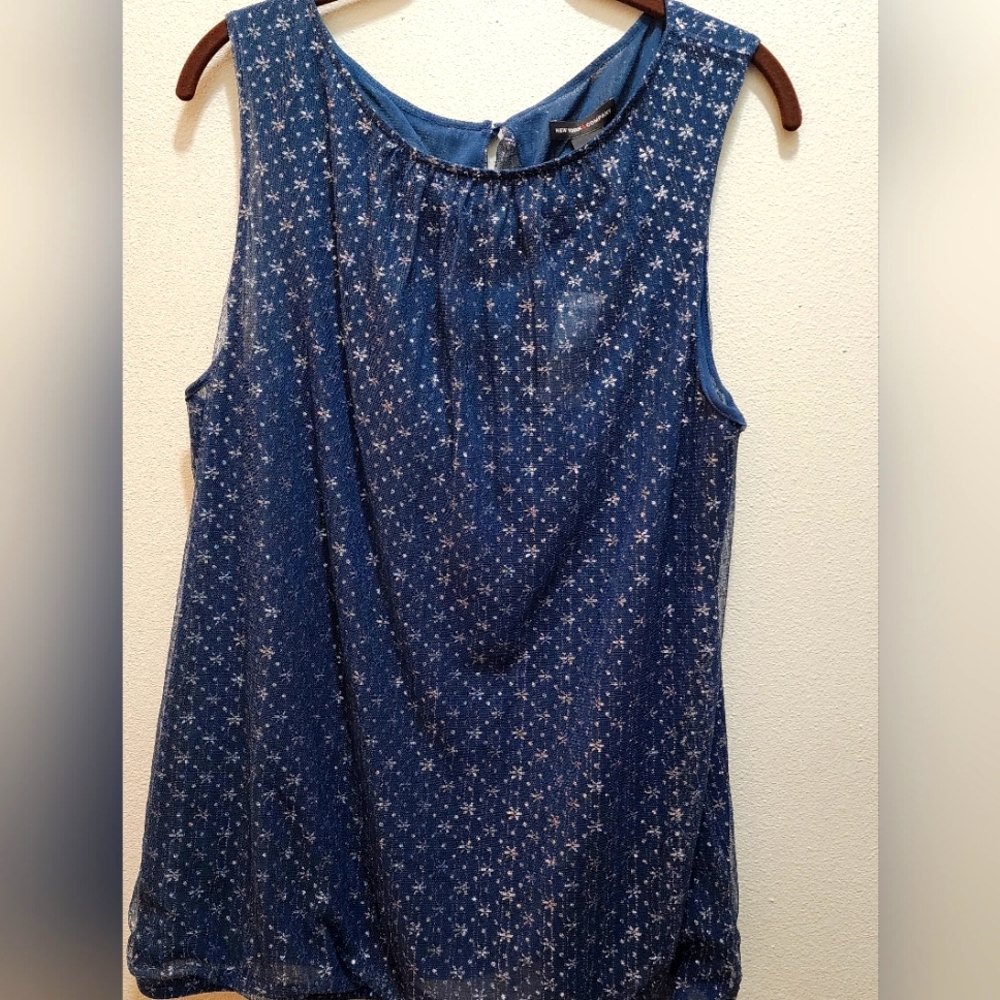 Ny & Company Blue and silver top